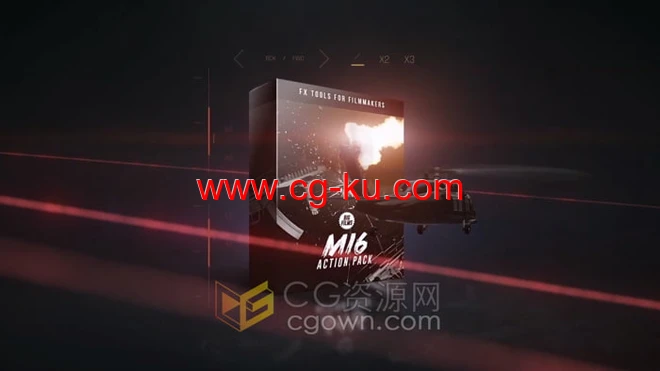 MI6 Action Pack 4K视频素材456个动作电影枪口闪光瞄准射击破坏弹孔血液特效动画制作的图片1