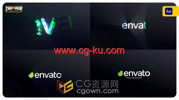 3D发光LOGO动画视频片头制作-AE模板下载的图片1