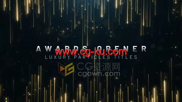 2023年颁奖晚会典礼开场片头金色流体粒子背景视频动画AE模板的图片1