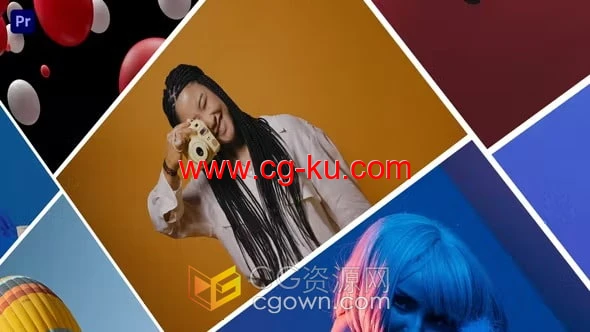 多屏幕网格过渡分屏转场动画效果-PR模板下载的图片1