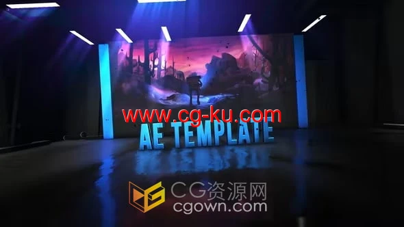 AE模板-陈列室三维场景元素3D标题Showroom Element 3D Title的图片1