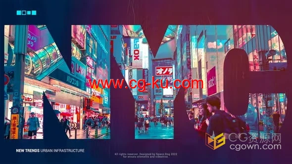 介绍现代城市幻灯片时尚动感开场视频片头-AE模板的图片1