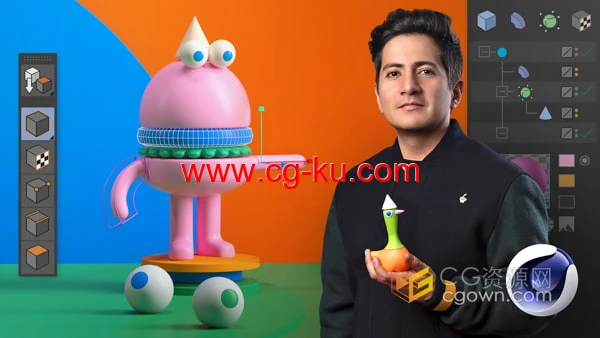 如何使用C4D软件创建3D角色建模材质灯光渲染教程的图片1