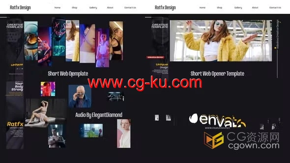 AE视频片头模板-网页营销网站推广宣传短片Short Web Opener的图片1