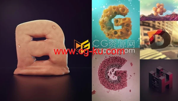 C4D教程创意3D字母文字设计包括建模、纹理、雕刻、照明渲染的图片1