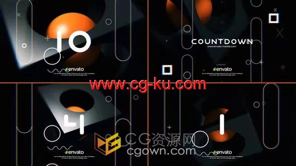 4K分辨率3D场景倒计时倒数十秒动画视频片头-AE模板的图片1