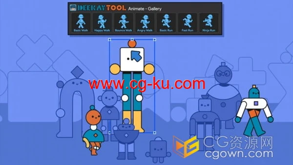 Deekay Tool V1.1.5 AE脚本一键创建卡通角色骨骼动作绑定MG动画制作的图片1