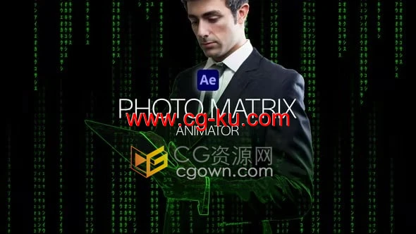 图片视频转科技矩阵效果制作AE特效模板的图片1
