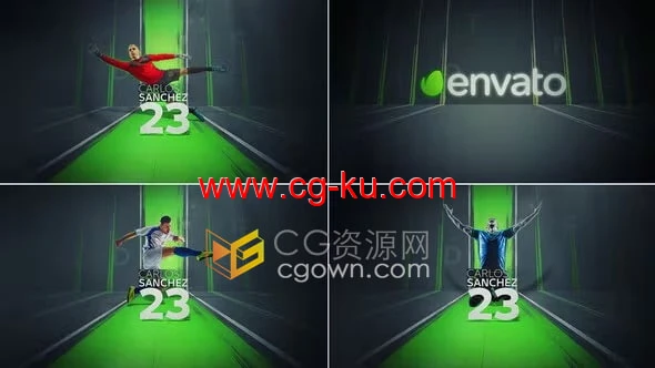 足球运动员介绍短视频体育赛事球队成员展示-Ae模板的图片1