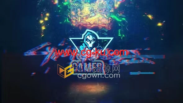 3D Glitch Logo 带音效故障标志动画-AE模板下载的图片1