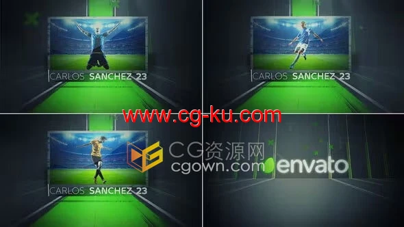 世界杯球员展示体育赛事球队成员运动员介绍视频-AE模板的图片1