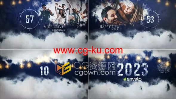 2023新年倒计时模板节日派对欢乐庆祝倒数-AE视频模板的图片1