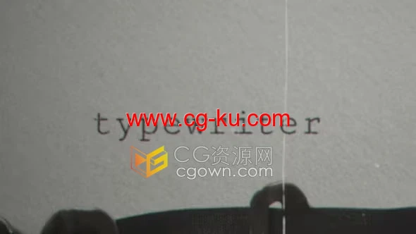 复古老式打字机动画包括打字机音效-AE模板的图片1