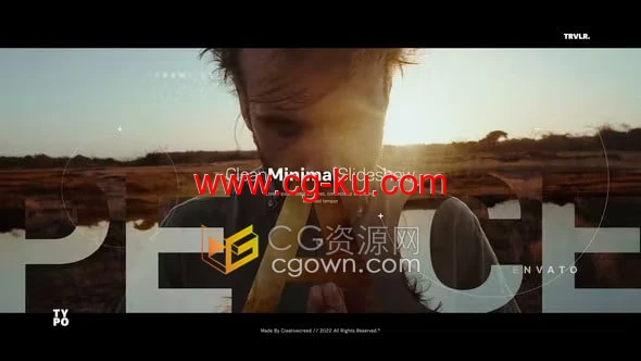 透明大标题遮罩效果清新风格旅行相册-AE视频模板的图片1