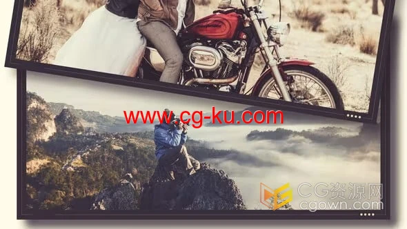 快速照片叠加摄影作品展示标志动画-PR模板的图片1