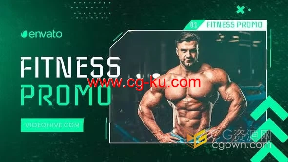 健身运动体育竞技图文宣传包装视频Fitness Promo-AE模板的图片1