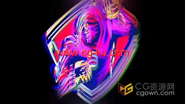 AE模板-快速故障LOGO霓虹灯幻影标志动画的图片1