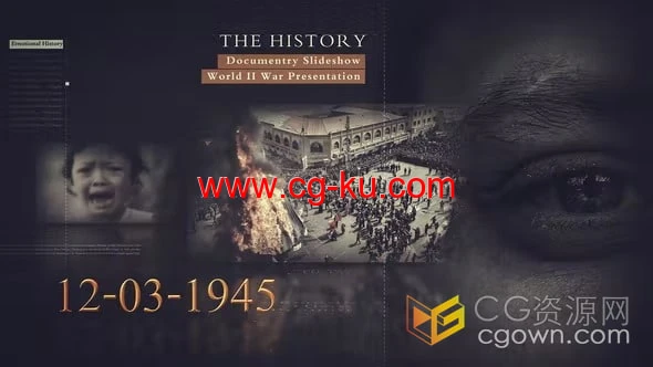 AE模板-时间线展示历史纪录片励志英雄战争电影教育片的图片1