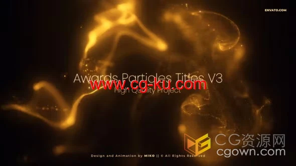AE模板-流动散景动画优雅奢华粒子标题适合晚会颁奖典礼活动开幕式的图片1