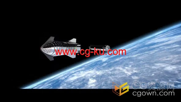 火箭飞船升空场景火箭发射助推器标志片头科技LOGO动画-AE模板的图片1