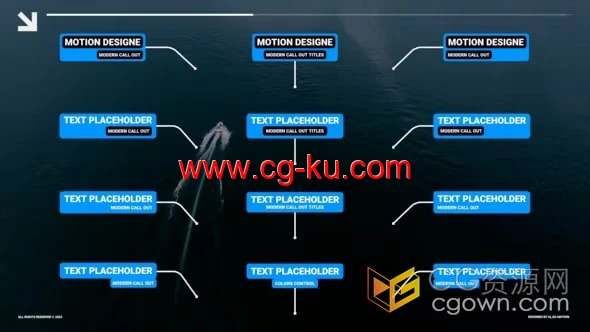AE模板-现代4K指示线大标题 Call Out Titles呼出引用信息标注的图片1