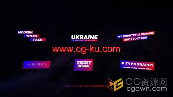 Modern Titles AE模4K分辨率板现代标题视频字幕条动画的图片1