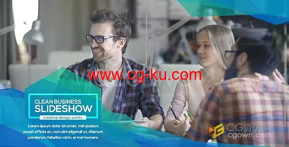 多边形图形设计介绍公司企业宣传片视频制作-AE模板的图片1