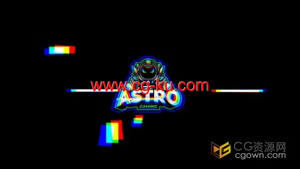 霓虹灯故障标志LOGO视频片头4K分辨率-AE模板下载的图片1