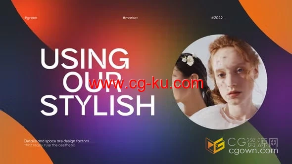 AE模板-时尚设计美容知名博主介绍短视频创意服装广告片头的图片1