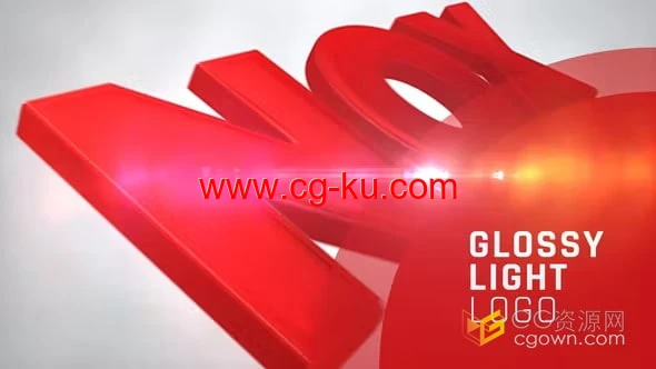 3D干净明亮简约光泽标志动画-AE模板下载的图片1