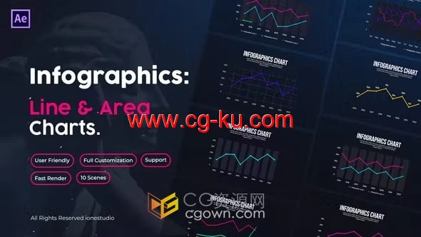 10个折线图信息图表动画免费下载AE与PR模板的图片1