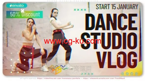 AE模板-舞蹈工作室宣传片舞者团队活动广告城市揭幕战电视节目介绍的图片1