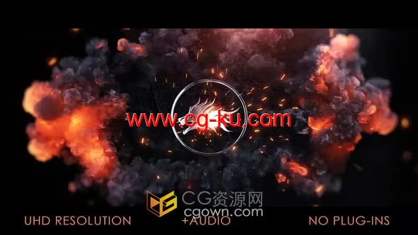 AE模板-燃烧爆炸耀斑金属文字电影标志Fire Logo Impact的图片1