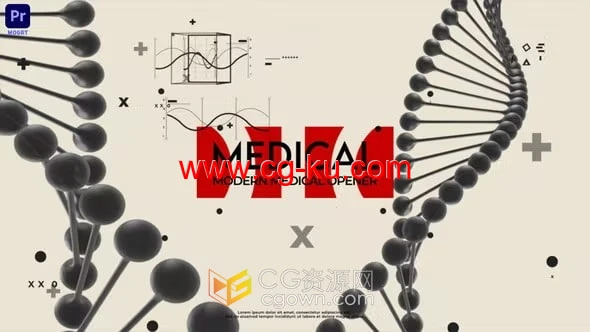 DNA元素场景动画介绍医院现代医疗诊所保健医学宣传视频-PR模板的图片1