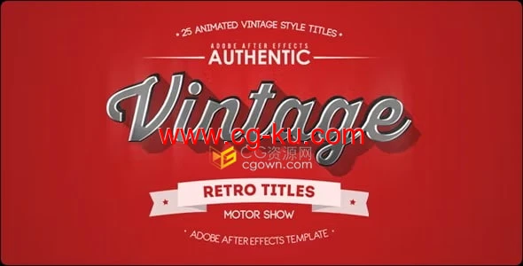 Animated Vintage Titles AE模板25组经典复古标题排版动画的图片1
