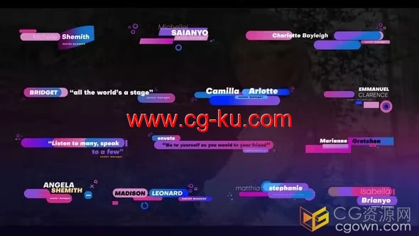 18个活动彩色渐变色创意视频字幕条元素-AE模板的图片1