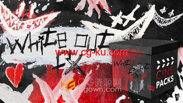 White Out FX冻结框架油漆笔刷纸张划痕逐帧动画制作视频素材的图片1