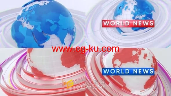 电视频道介绍新闻广播视频片头动画-AE模板下载的图片1