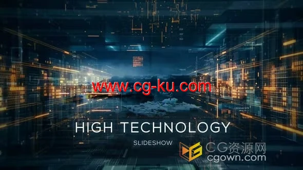 高科技幻灯片AE模板人工智能分析区块链云存储通信连接网络数据宣传视频的图片1