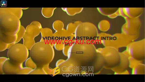 达分奇模板-4K球体粘连分离抽象动画独特视频介绍开场白的图片1