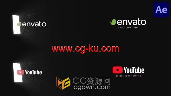 Light Glow Logo闪亮光板粒子动画标志-AE片头模板的图片1