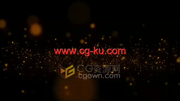飞舞金色粒子动画4K分辨率活动背景视频素材的图片1