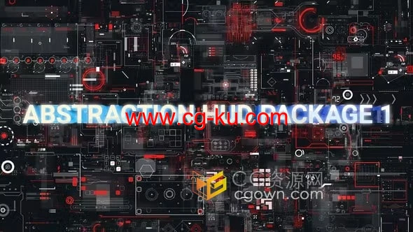 AE模板-25种高科技HUD元素包 Abstraction HUD Pack 1的图片1