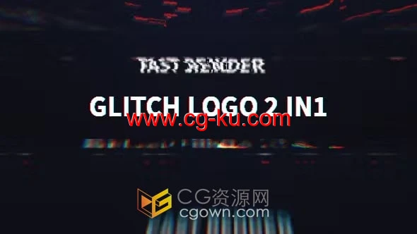 2个效果毛刺故障动画视频片头-AE模板下载的图片1