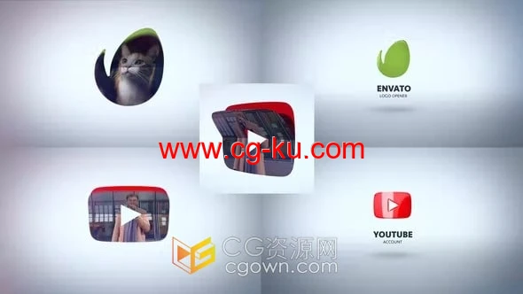 4K分辨率视频片头照片快速翻转动画效果-AE模板的图片1