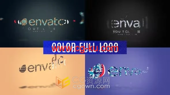 图案纹理遮罩LOGO切割汇聚动画视频片头-AE模板的图片1