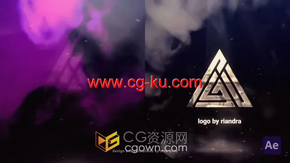Smoke Logo AE模板彩色烟雾特效动画视频片头的图片1
