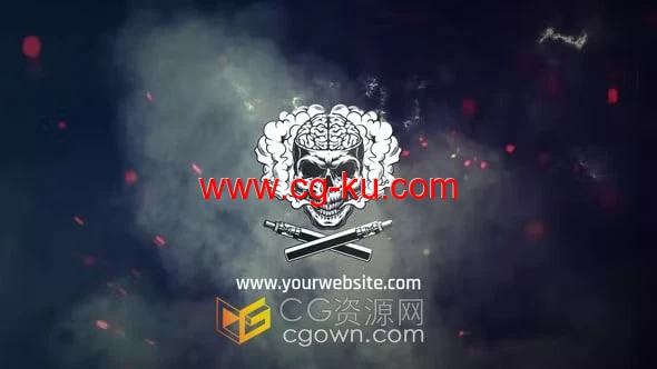 烟雾特效故障效果LOGO动画视频制作-AE模板下载的图片1