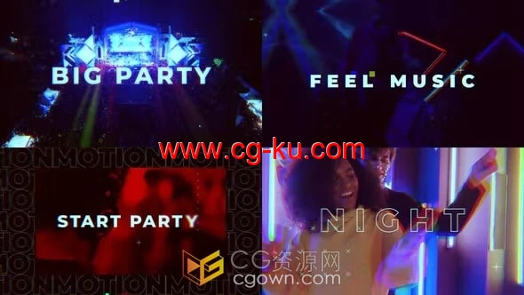 音乐会活动宣传动感快速节奏视频开场片头-AE模板的图片1