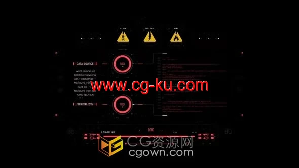 AE模板-Cyberpunk Hud Coder赛博朋克编码器组合50多个HUD元素的图片1